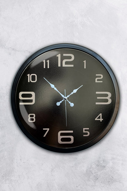 40 cm Siyah Metal Modern Duvar Saati