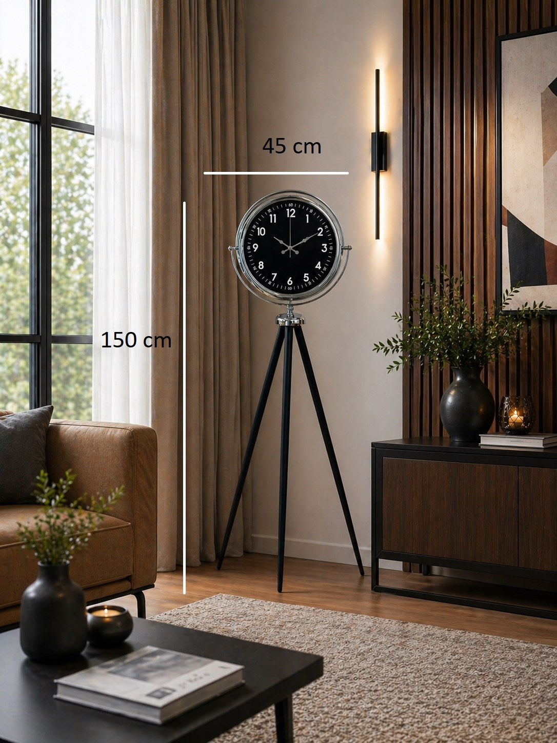 Prestige Krom Tripod Ayaklı Saat