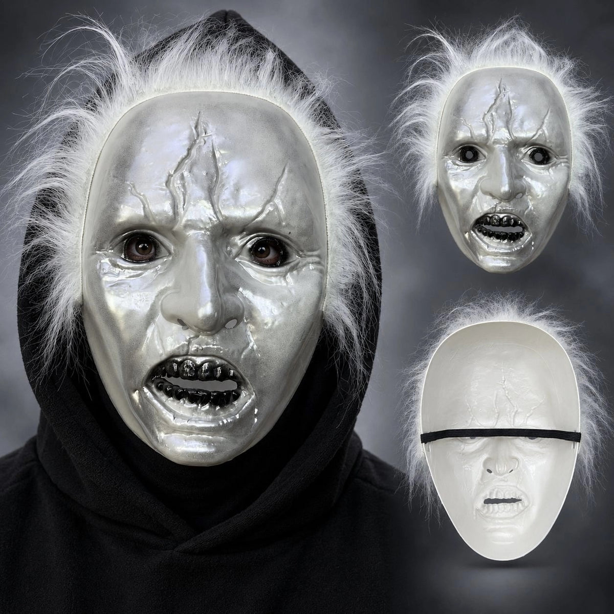Beyaz Saçlı Michael Myers Plastik Karakter Maskesi