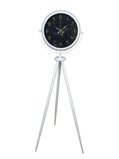 Premium Mermer Desenli Tripod Ayaklı Saat