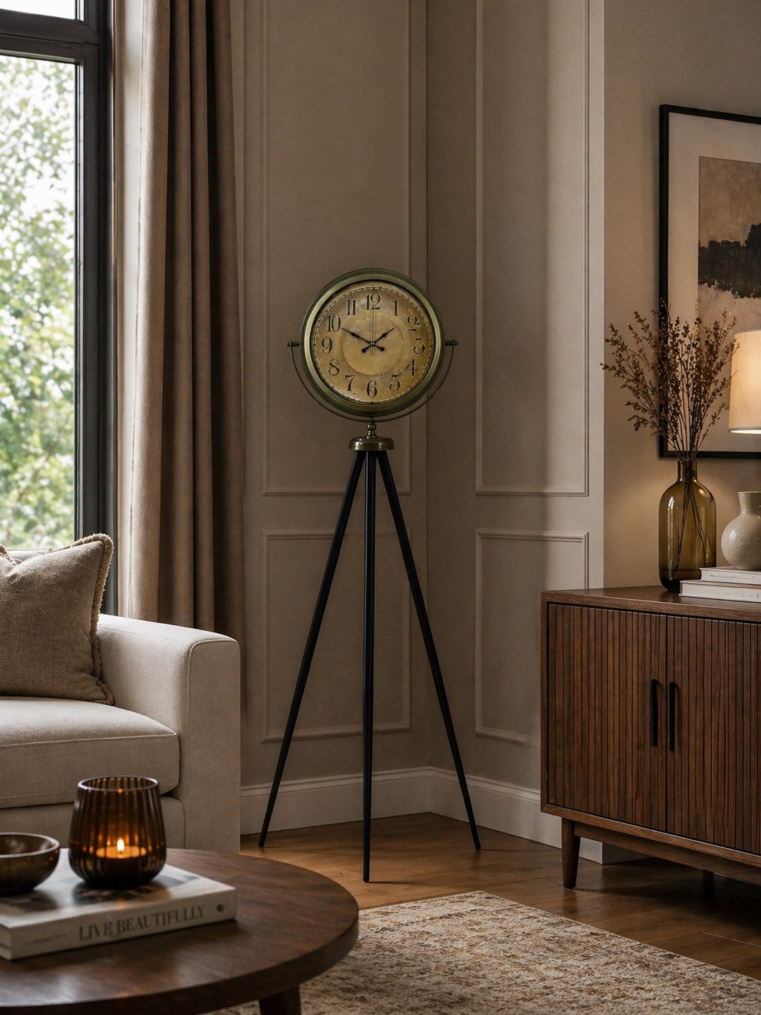 Antique Heritage Eskitme Tripod Ayaklı Saat