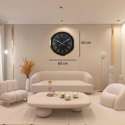 Gold Prestij Roma 60 x 60 Cm Metal Duvar Saati