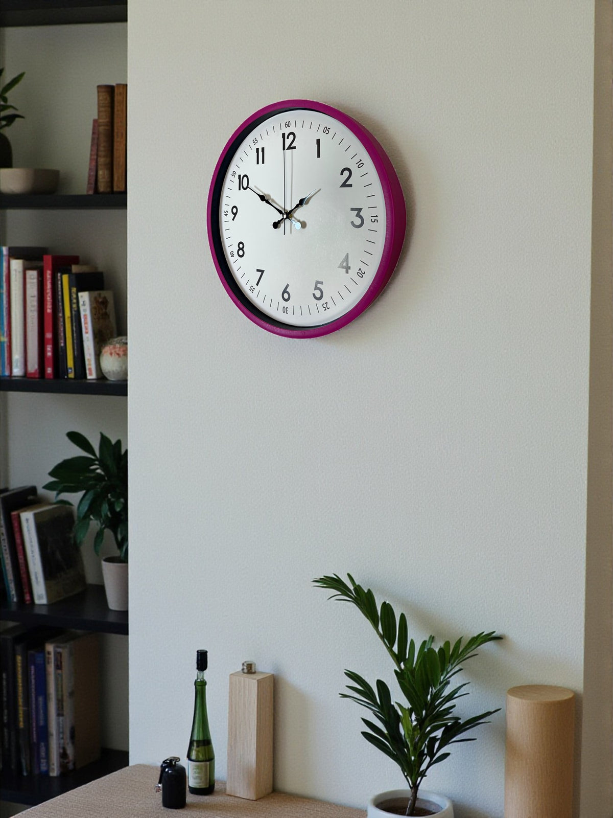 36 Cm Pembe Dekoratif Duvar Saati