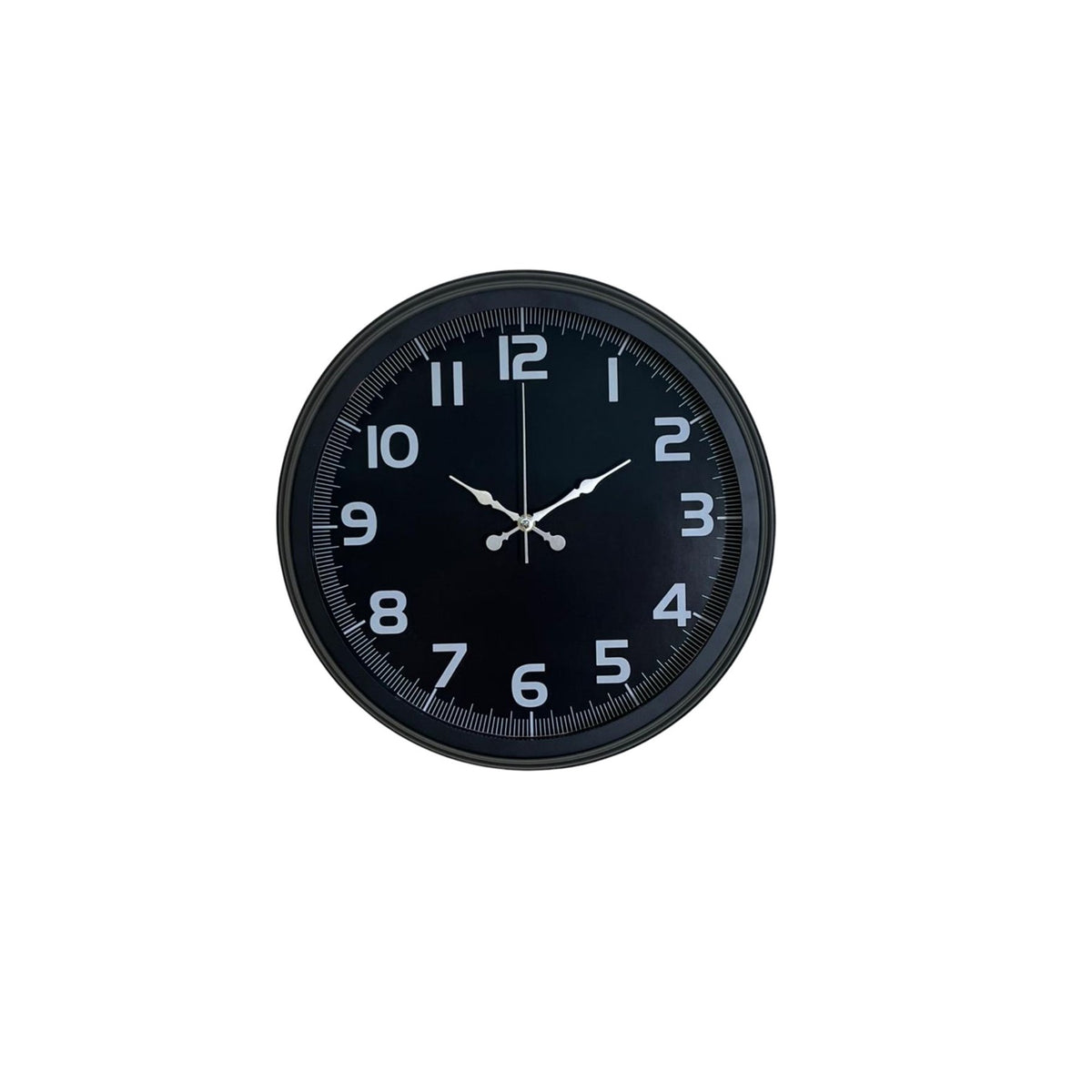 Midnight Black 40 Cm Metal Duvar Saati