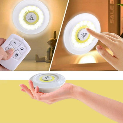 BUFFER® 3lü Uzaktan Kumandalı Pilli Yapışkanlı Kablosuz Led Spot Lambalar