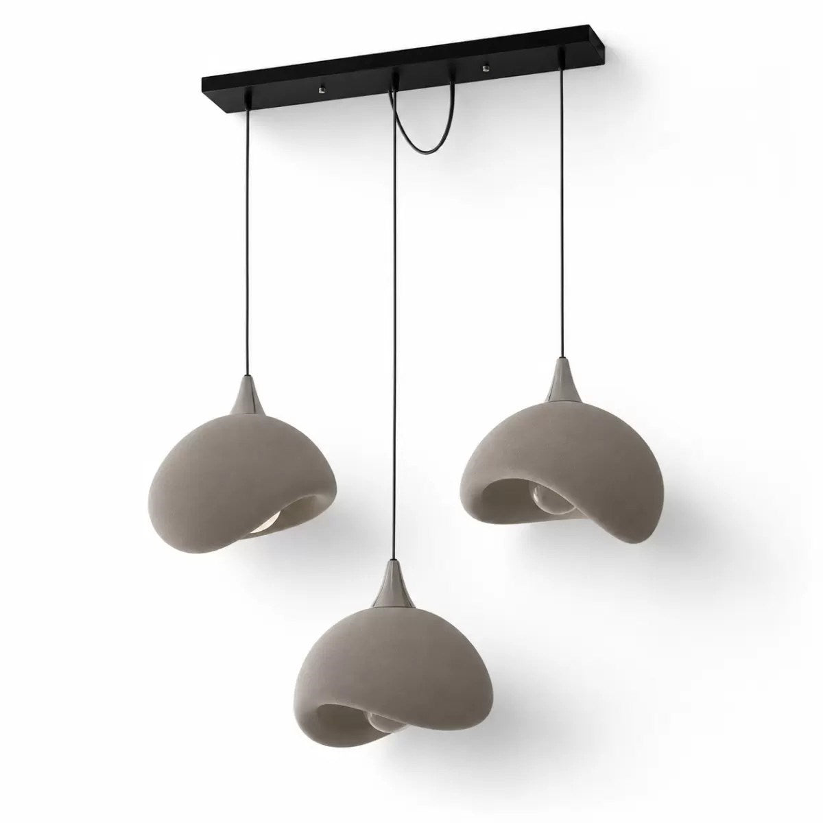 Beton Görünümlü 3d Pla Plastik İskandinav Tarz Sarkıt Avize – Salon Ve Cafe İçin 61-70 Cm Beyaz