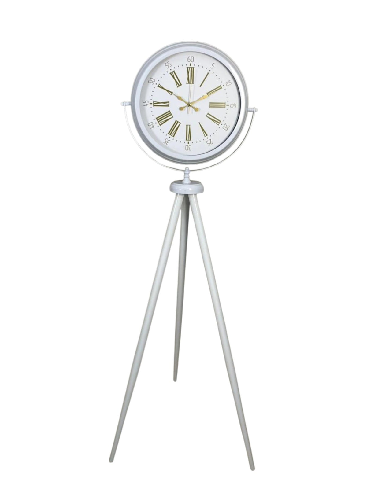 Royal White Gold Roma Rakam Tripod Ayaklı Saat