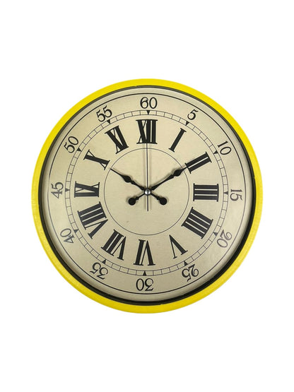 36 Cm Sarı Retro Duvar Saati