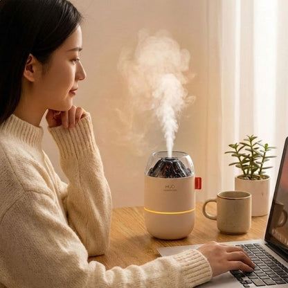 Ahşap Odun Ateşi Tasarımlı 280 Ml Ultrasonik Hava Nemlendirici & Aroma Difüzör – Soğuk Buhar Makinesi, Led Işıklı, Ortam Nemlendirici (5643)