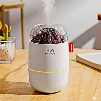 Ahşap Odun Ateşi Tasarımlı 280 Ml Ultrasonik Hava Nemlendirici & Aroma Difüzör – Soğuk Buhar Makinesi, Led Işıklı, Ortam Nemlendirici (5643)