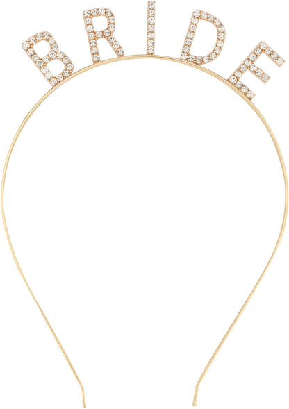 Altın Gold Renk Bekarlığa Veda Kristal Taş Bride Tacı İthal 16x10 cm (5643)