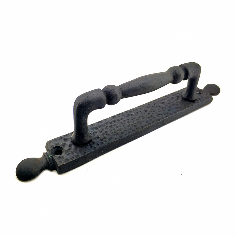 Antika Tarz Dekoratif Pirinç Misket Çekme Kapı Kolu - 223x33 Mm, Oksit