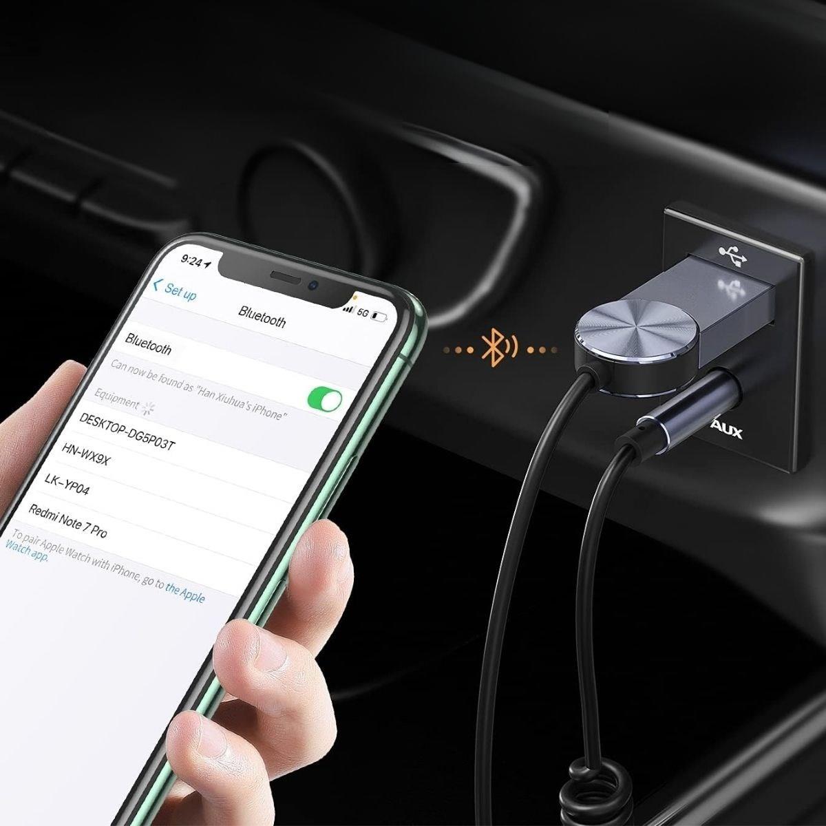 Araba için Bluetooth Aux Alıcısı Wireless Araç Kiti (5643)