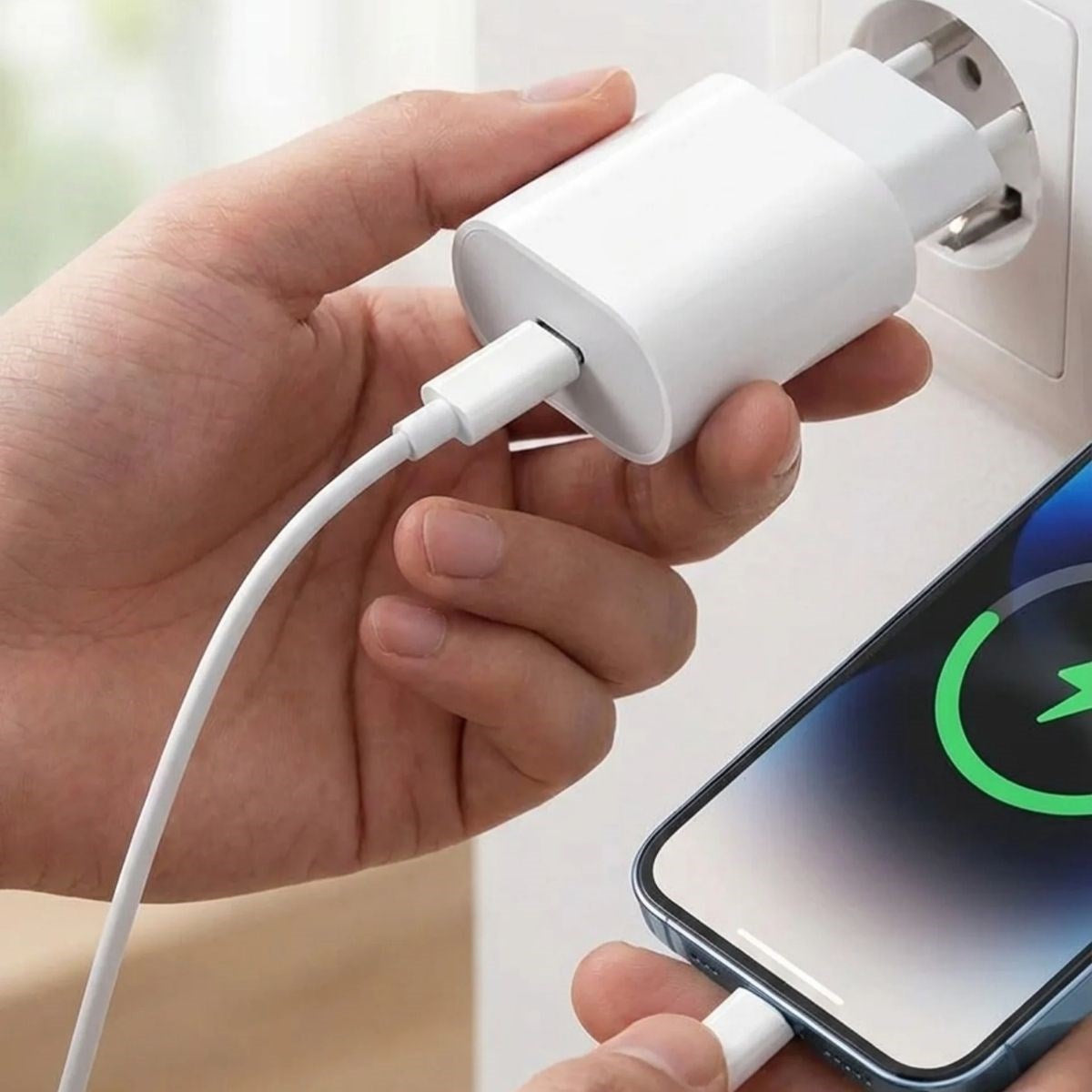 20W Hızlı Şarj Adaptörü USB-C to Lightning Kablolu – PD Destekli Süper Hızlı Şarj Cihazı (5643)