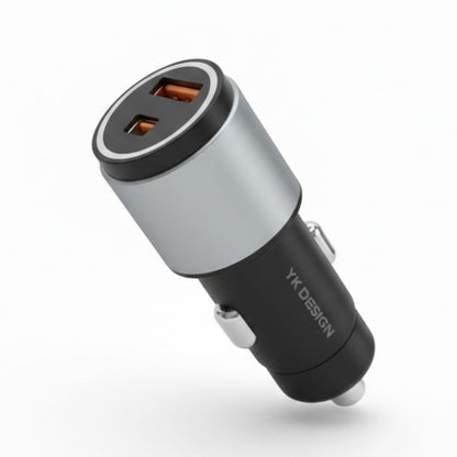 Araç İçi Çakmaklığa TakılanType-C ve USB Girişli 2 Portlu Hızlı Şarj Adaptörü (5643)