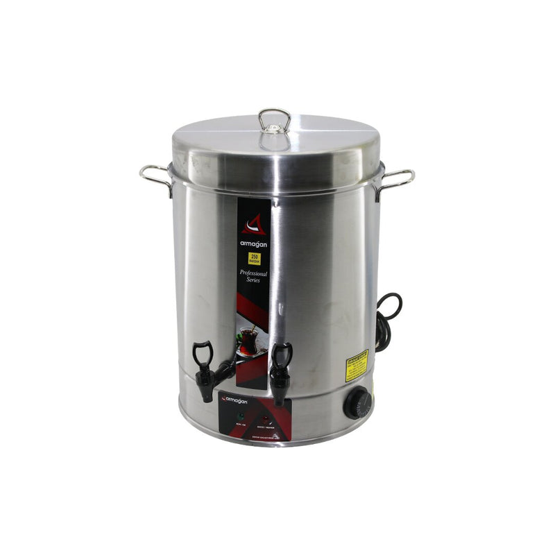 ARMAĞAN 250 BARDAK ÇAY OTOMATI ELEKTRİKLİ SEMAVER ÇAY MAKİNESİ ÇİFT MUSLUK 2500W (5643)
