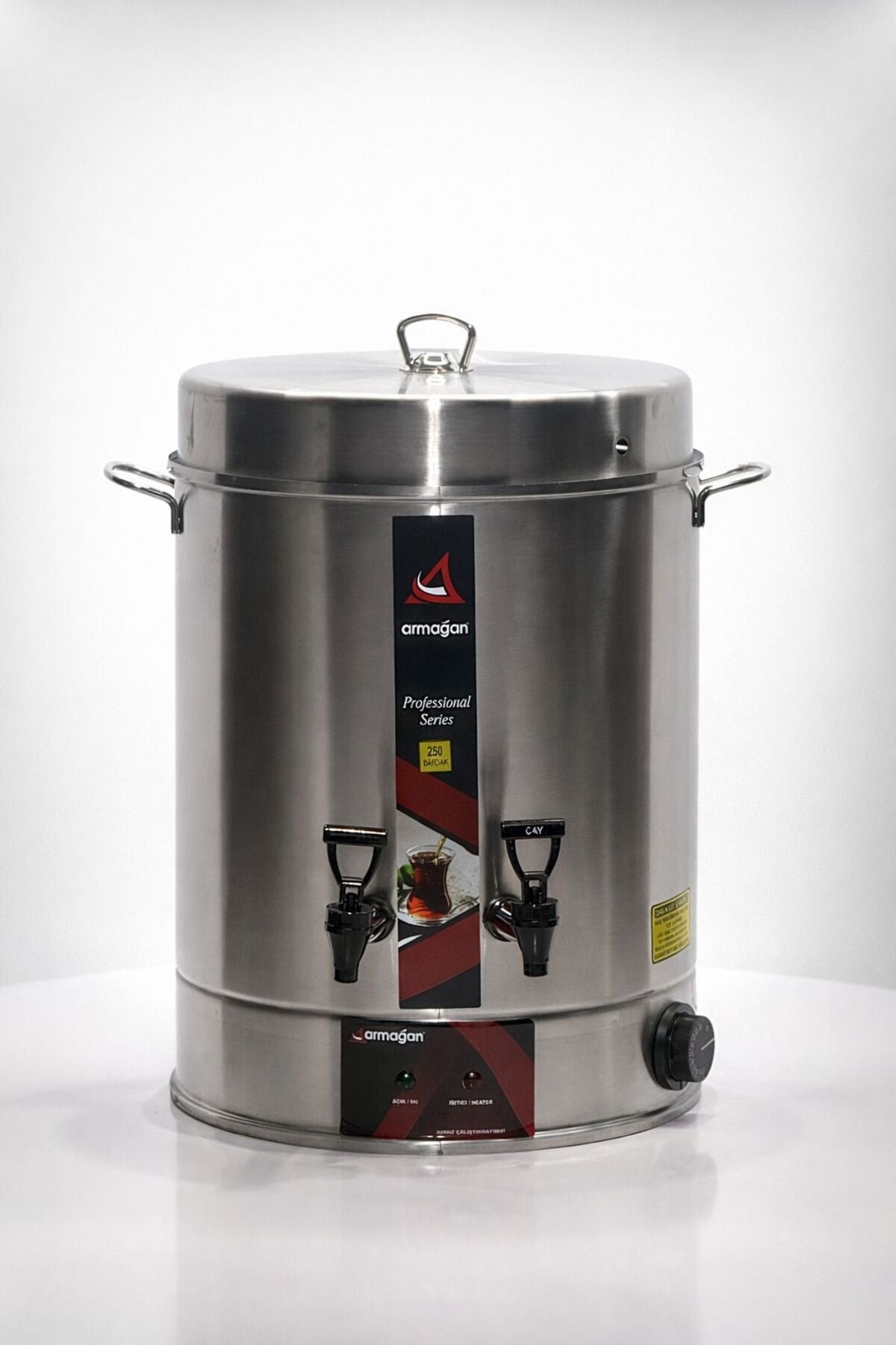 ARMAĞAN 250 BARDAK ÇAY OTOMATI ELEKTRİKLİ SEMAVER ÇAY MAKİNESİ ÇİFT MUSLUK 2500W (5643)