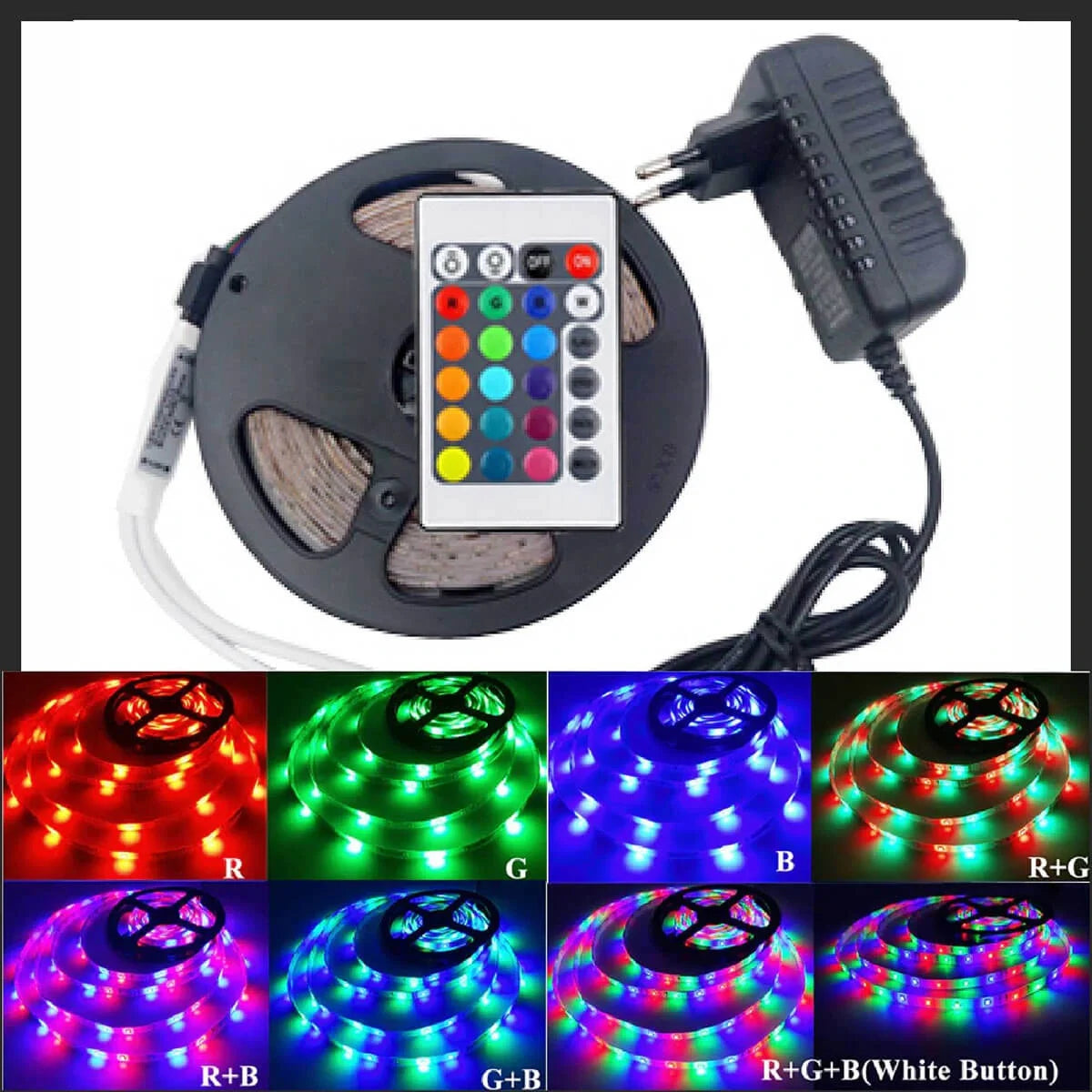 Atek Led Işık 5 Metre Şerit Led RGB Işıklı (5643)