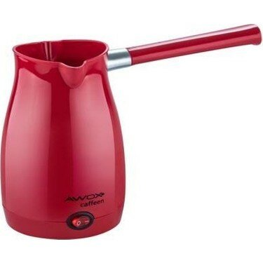 AWOX CAFFEEN KIRMIZI ELEKTRİKLİ CEZVE TÜRK KAHVESİ MAKİNESİ PLASTİK ÇİFT AĞIZ 0.4LT - 5 FİNCAN 1000W (5643)