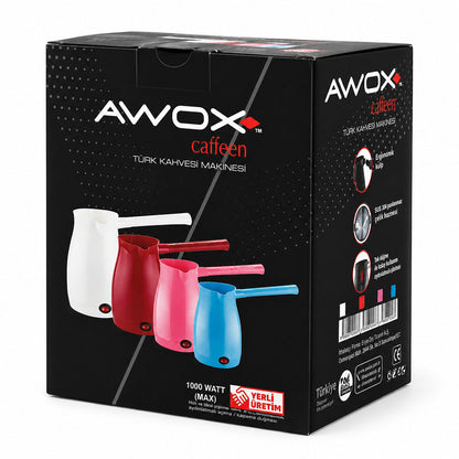 AWOX CAFFEEN MAVİ ELEKTRİKLİ CEZVE TÜRK KAHVESİ MAKİNESİ PLASTİK ÇİFT AĞIZ 0.4LT - 5 FİNCAN 1000W (5643)