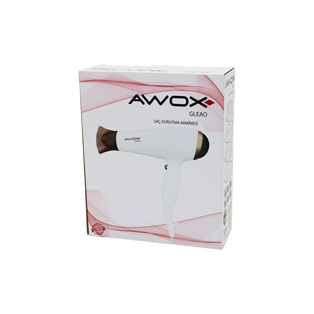 AWOX GLEAO BEYAZ SAÇ KURUTMA - FÖN MAKİNESİ SOĞUK ÜFLEME 2 KADEME FAN - 3 KADEME SICAKLIK 1700-2000W (5643)