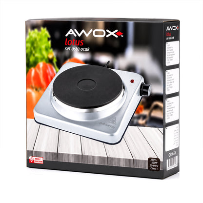 AWOX LOTUS TEK GÖZLÜ ELEKTRİKLİ OCAK PLATE 185MM.1500W (5643)
