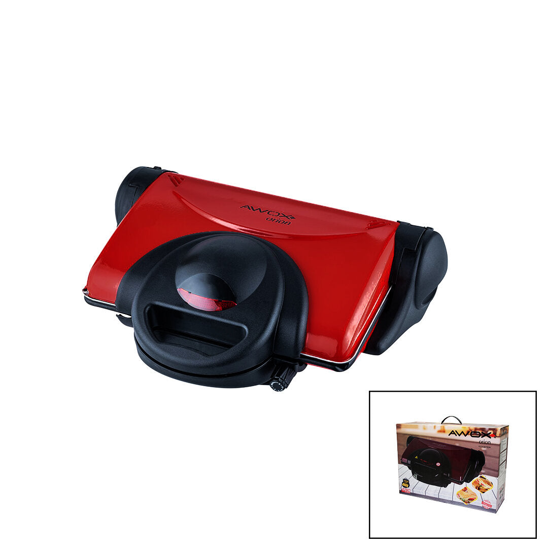 AWOX ORİON KIRMIZI 8 DİLİM ELEKTRİKLİ TEFLON TOST MAKİNESİ - 180° IZGARA 6 KADEME ISI AYARI 1800W (5643)