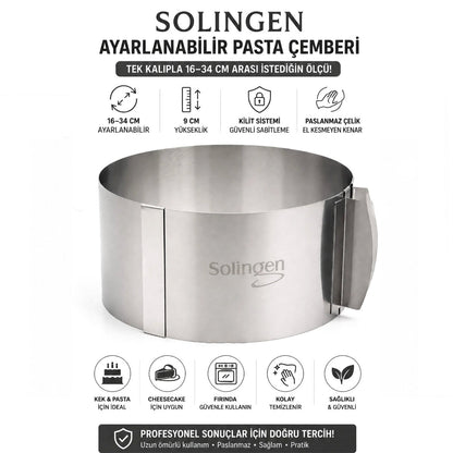 AYARLANABİLİR METAL KEK KALIP 16-34CM (5643)