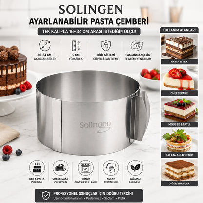 AYARLANABİLİR METAL KEK KALIP 16-34CM (5643)