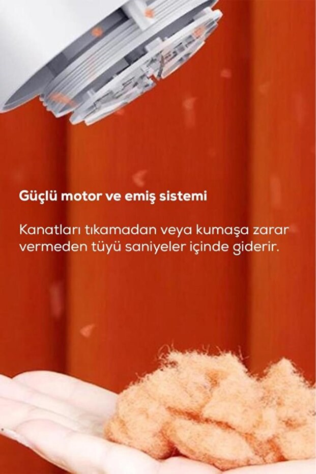 6 Bıçaklı 2 Kademeli Tüy Tiftik Şarjlı Temizleme Makinesi Ve Tüy Toplama Rulosu (Yedek Bıçaklı)
