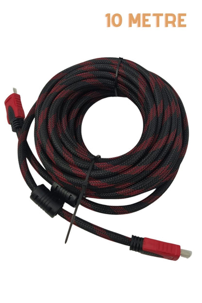 BUFFER® HDMI Kablosu 10 Metre HDTV Bilgisayar Uydu Görüntü Ses Full HD Sargılı Görüntü Aktarma Kablosu