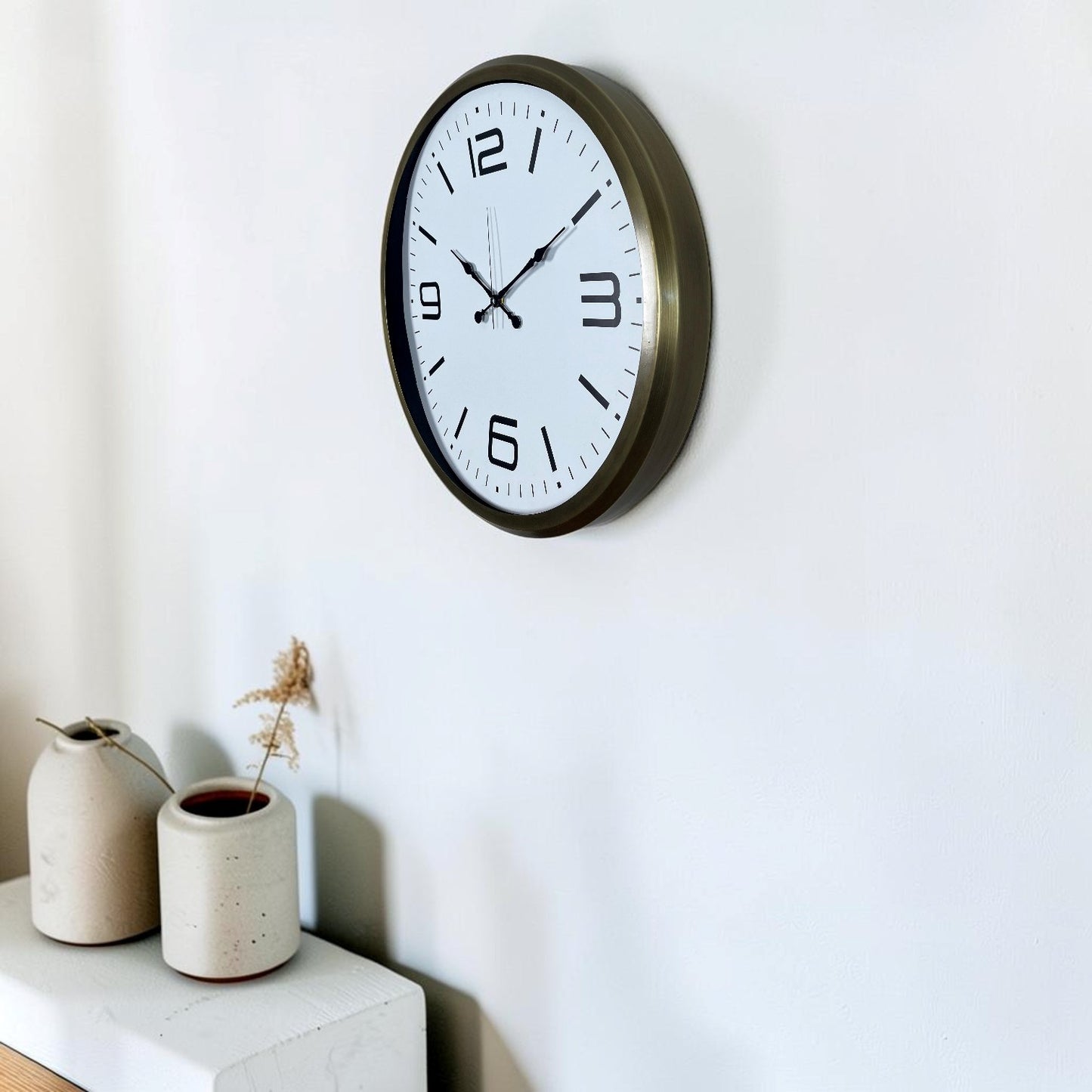 Eskitme Modern 52 Cm Metal Dekoratif Duvar Saati