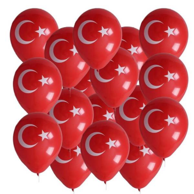BAYRAKLI BALON 12İNC 100 PARÇA (5643)
