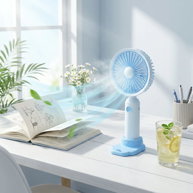 BUFFER® 3 Kademeli Masaüstü Fan – Telefon Tutuculu Özellikli Standlı Elde Taşınabilir Mini Fan EKL29