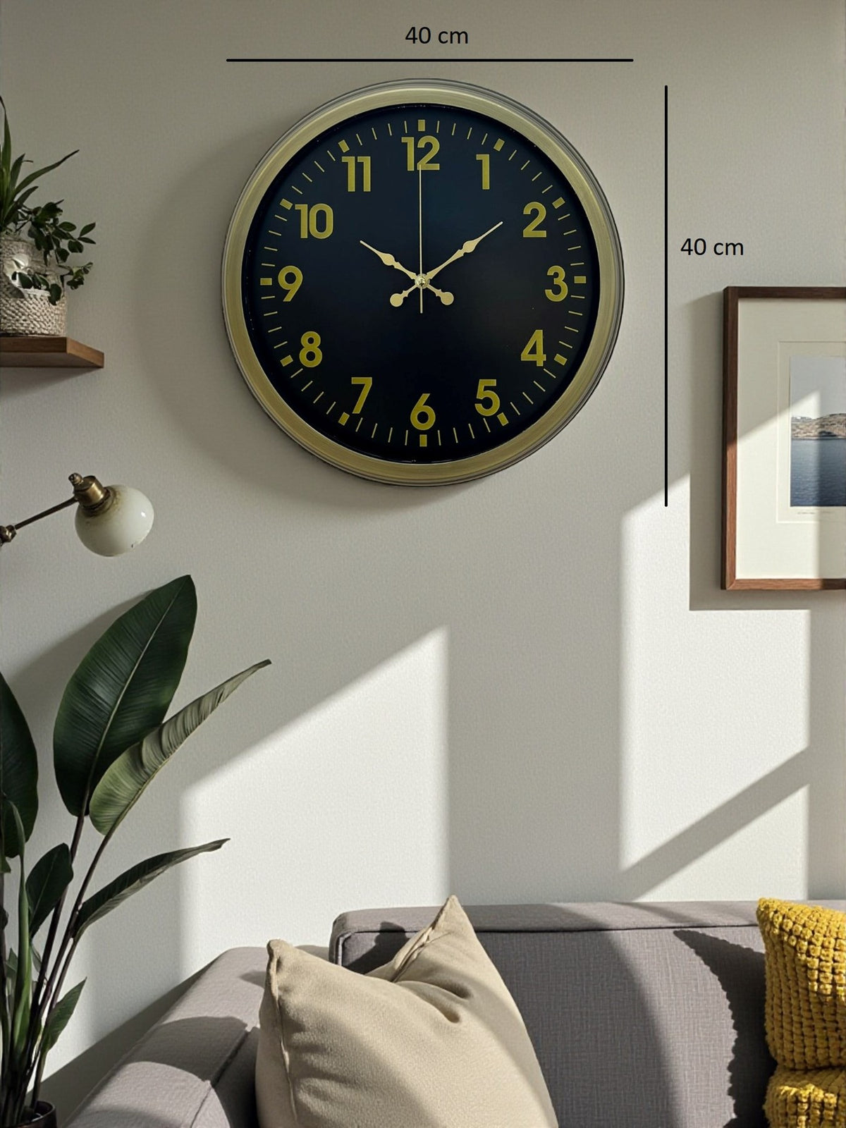 40 Cm Metal Eskitme Klasik Duvar Saati