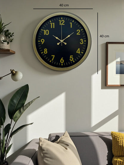 40 Cm Metal Eskitme Klasik Duvar Saati