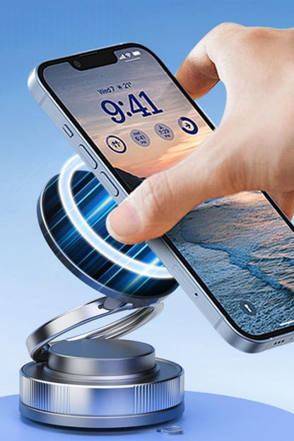 BUFFER® Vakumlu Manyetik Telefon Tutucu – Güçlü Vakum 360° Döner Araç İçi Telefon Standı, Ultra Sabit Manyetik Destekli Mobil Cihaz Aparatı
