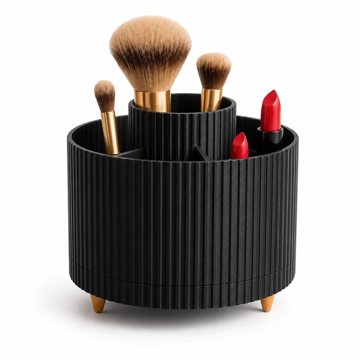 Masa Üstü Çok Amaçlı 360 Derece Dönen Organizer – Dekoratif Ürün 20x20 Cm Siyah