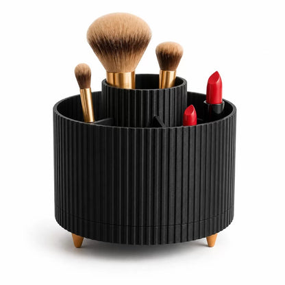 Masa Üstü Çok Amaçlı 360 Derece Dönen Organizer – Dekoratif Ürün 20x20 Cm Siyah