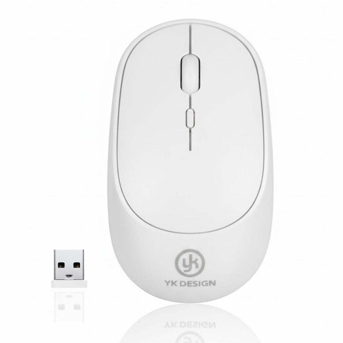 Beyaz Renkli Ergonomik Sessiz Kablosuz Mouse – USB Alıcılı, Ofis ve Oyun İçin Konforlu Bilgisayar Faresi MS6310 (5643)