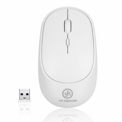 Beyaz Renkli Ergonomik Sessiz Kablosuz Mouse – USB Alıcılı, Ofis ve Oyun İçin Konforlu Bilgisayar Faresi MS6310 (5643)