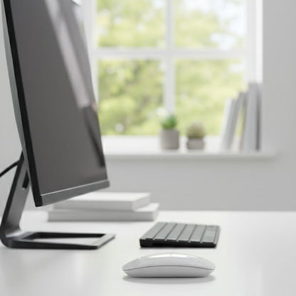 Beyaz Renkli Ergonomik Sessiz Kablosuz Mouse – USB Alıcılı, Ofis ve Oyun İçin Konforlu Bilgisayar Faresi MS6310 (5643)