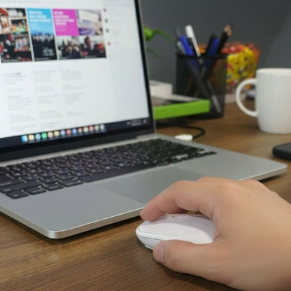 Beyaz Renkli Ergonomik Sessiz Kablosuz Mouse – USB Alıcılı, Ofis ve Oyun İçin Konforlu Bilgisayar Faresi MS6310 (5643)