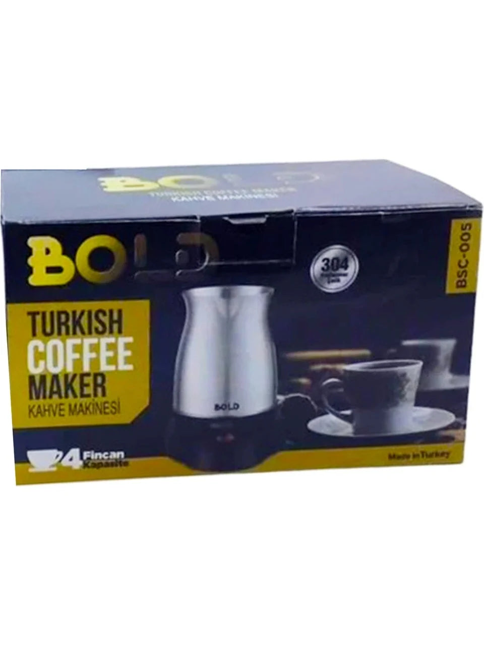 Bold Elektrikli Türk Kahve Pişirme Makinesi Inox Paslanmaz Çelik Cezve (5643)