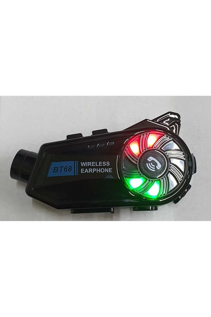Bt68 Motosiklet Kask Bluetooth Kulaklık 1080p Kamera Ses Kontrolü Video Kayıt Özellikli İntercom