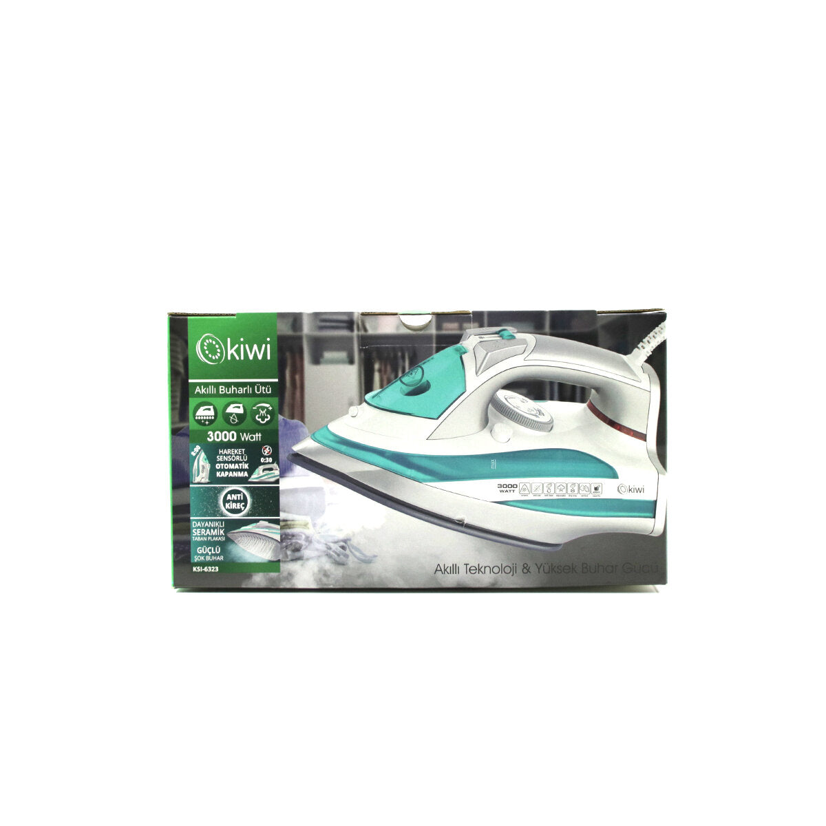 BUHARLI ÜTÜ SERAMİK TABAN 3000W KSI-6323 (5643)