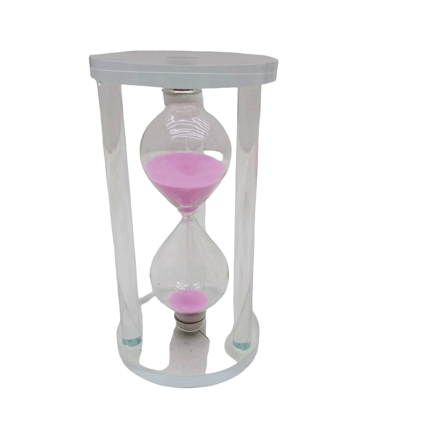 BÜYÜK CAM KUM SAATİ CAM STANDLI 15 DAKİKA - ÇAP: 7.7CM-YÜKSEKLİK: 14.7CM (5643)