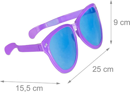 Büyük Parti Gözlüğü Rengarenk 12 Adet 27x9 cm (5643)