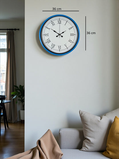 36 Cm Mavi Roma Rakamlı Duvar Saati