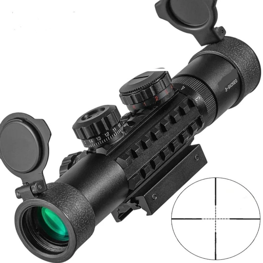 C3-9x26 Eg Raylı Çift Işıklı Av Dürbünü 11mm/22mm